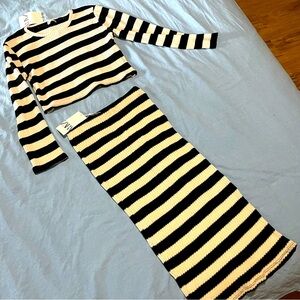 Zara 2 piece cropped top & long skirt